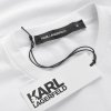 Karl Lagerfeld t-shirt koszulka biała logo na piersi bawełniana